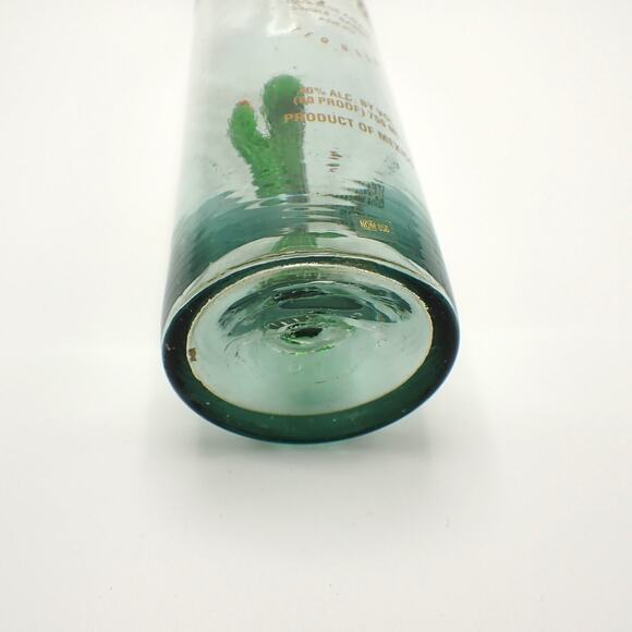 Porfidio Anejo EMPTY Bottle #7583 Green Cactus Hand Blown Art Glass 750ml VG - Picture 11 of 15